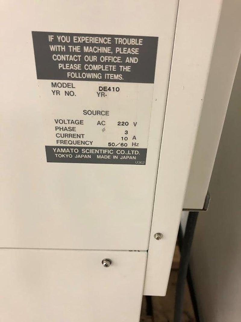Yamato DE 410 Clean Room Oven