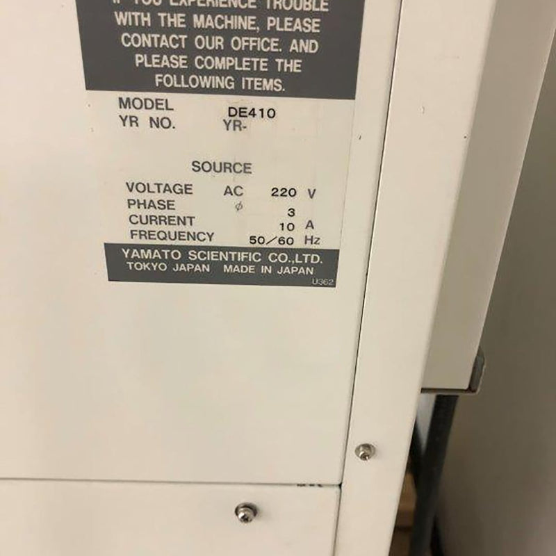 Yamato DE 410 Clean Room Oven