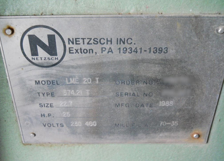 Netzsch LME 20 T Milling Machine