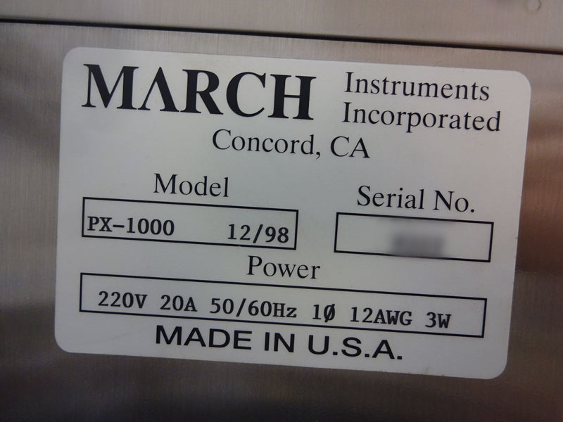 March PX 1000 Plasma Asher / Etcher