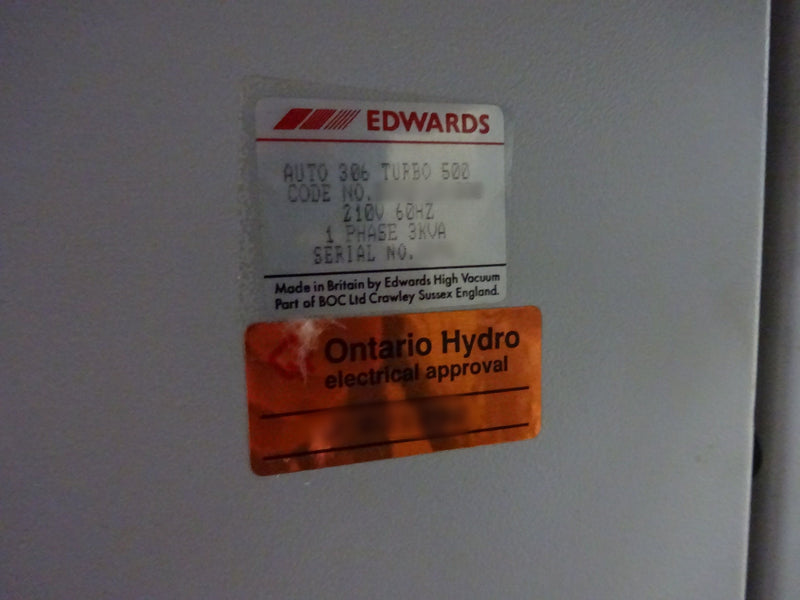 Edwards Auto 306 Turbo Vacuum Coater