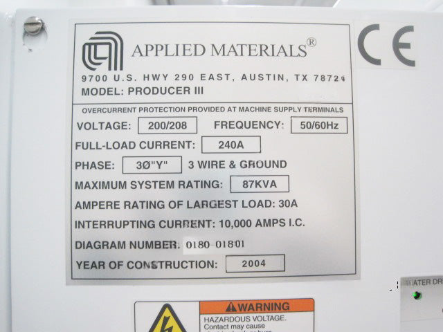 Applied Materials Producer S SACVD (Sub Atmospheric Chemical Vapor Deposition)