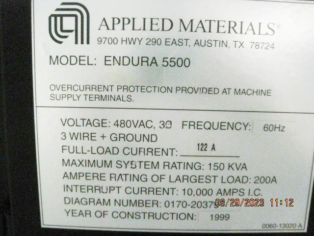 Applied Materials Endura 5500 PVD (Physical Vapor Deposition)