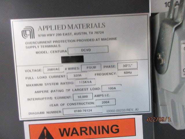 Applied Materials Centura Ultima TE HDP CVD (Chemical Vapor Deposition)