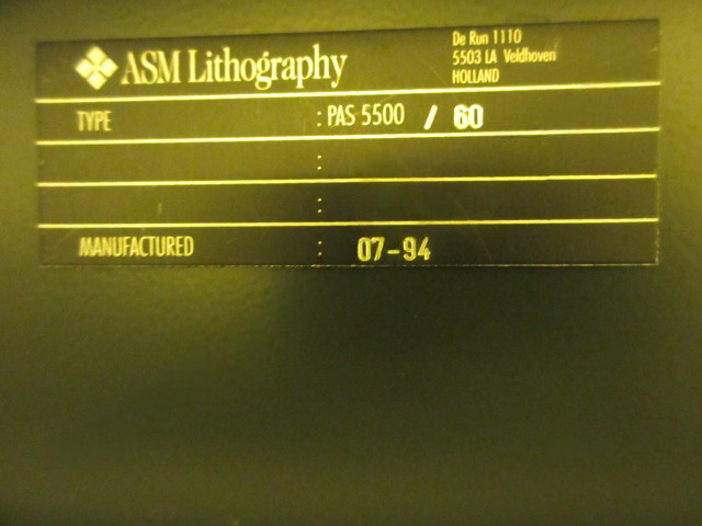 ASML PAS 5500 / 60 i-Line Stepper