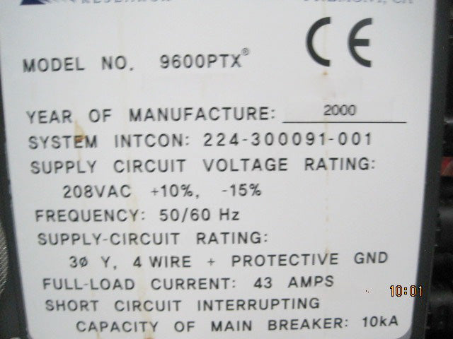 Lam Alliance A 6 TCP 9600 PTX Metal Etch