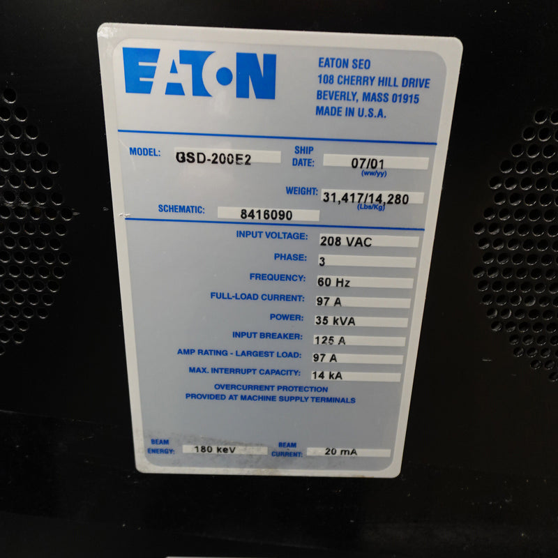 Axcelis GSD 200 E 2 Ion Implanter