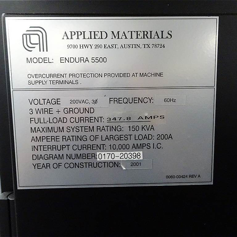 Applied Materials Endura 5500 HP+ PVD (Physical Vapor Deposition)