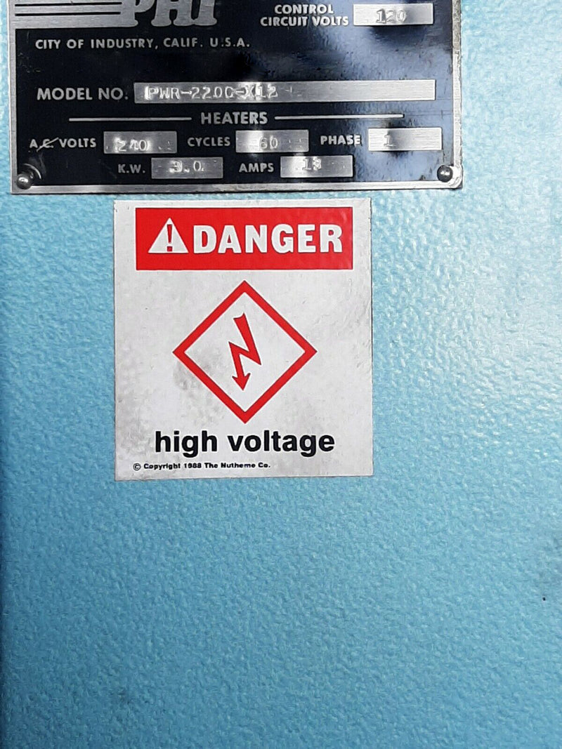 PHI PWR 2200 X 12 Heated Cooling Platen Strain Rod Bench Press