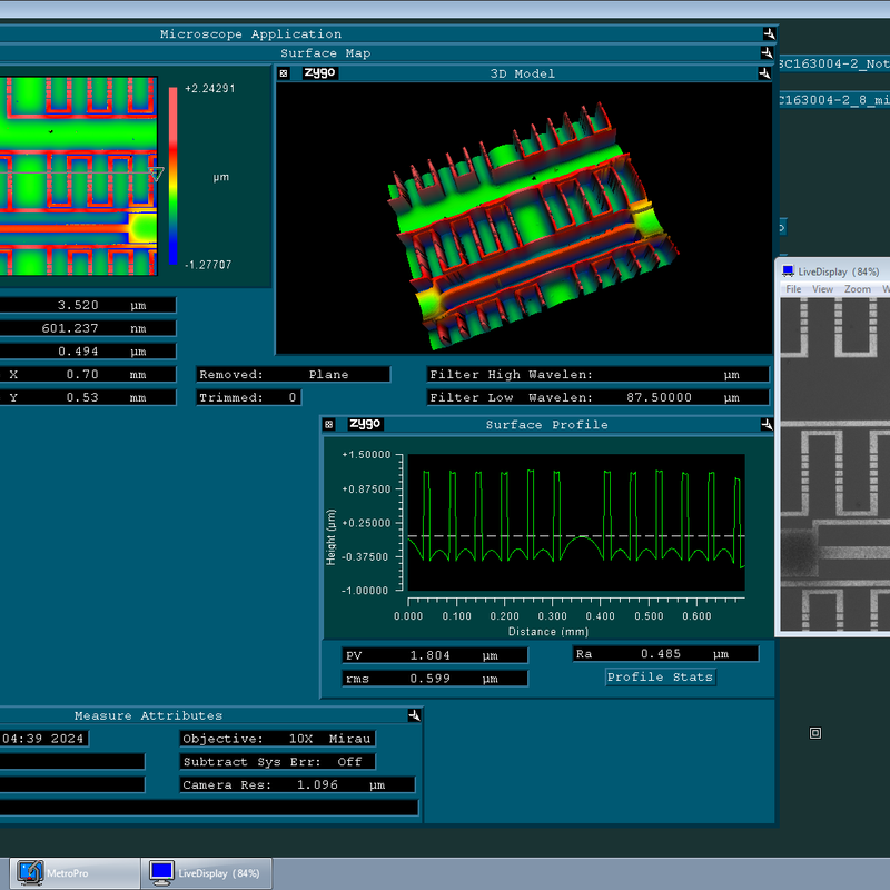 Zygo Newview 7300 Optical Profilometer