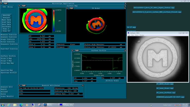 Zygo Newview 7300 Optical Profilometer