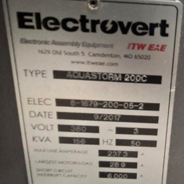 Speedline / Electrovert Aquastorm 200 In-Line Cleaner