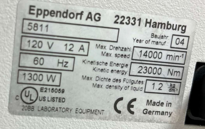 Eppendorf 5810 R Centrifuge