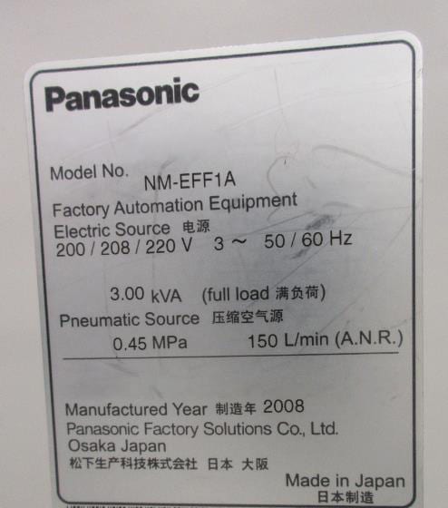 Panasonic NM EFF 1 A Flip Chip Bonder