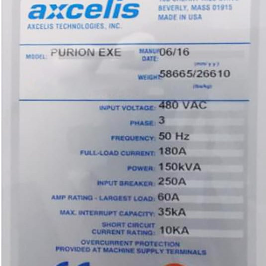 Axcelis Purion EXE Implanter