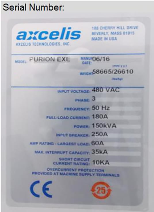 Axcelis Purion EXE Implanter