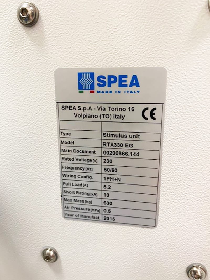 Spea RTA 330 EG Rate Table