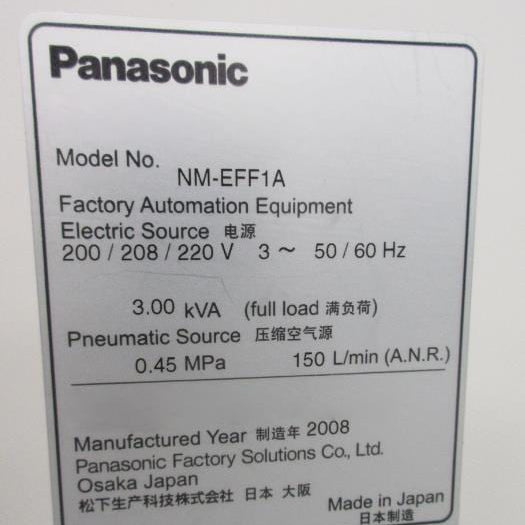 Panasonic NM EFF 1 A Flip Chip Bonder