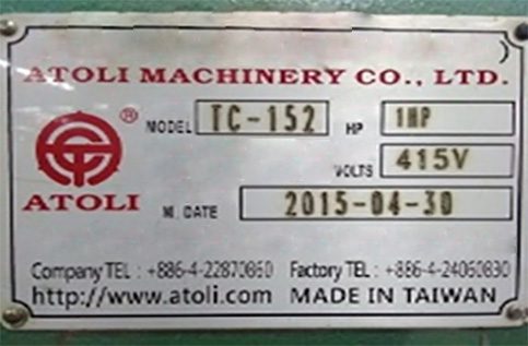 Atoli Machinery TC 152 Hydraulic Riveting Machine