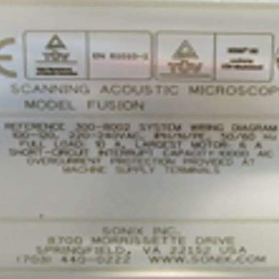 Sonix Fusion Scanning Acoustic Microscope