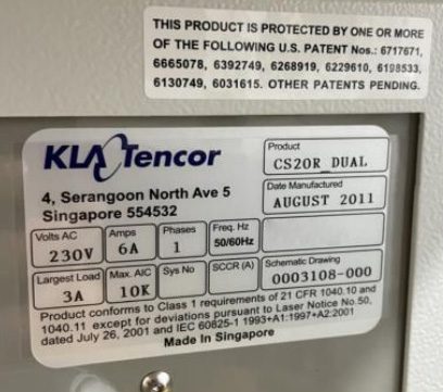 KLA Candela CS 20 R Surface Inspection System