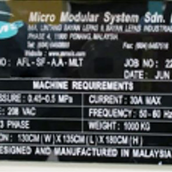 Micro Modular System AFL SF A A MLT Manual Singulation Press