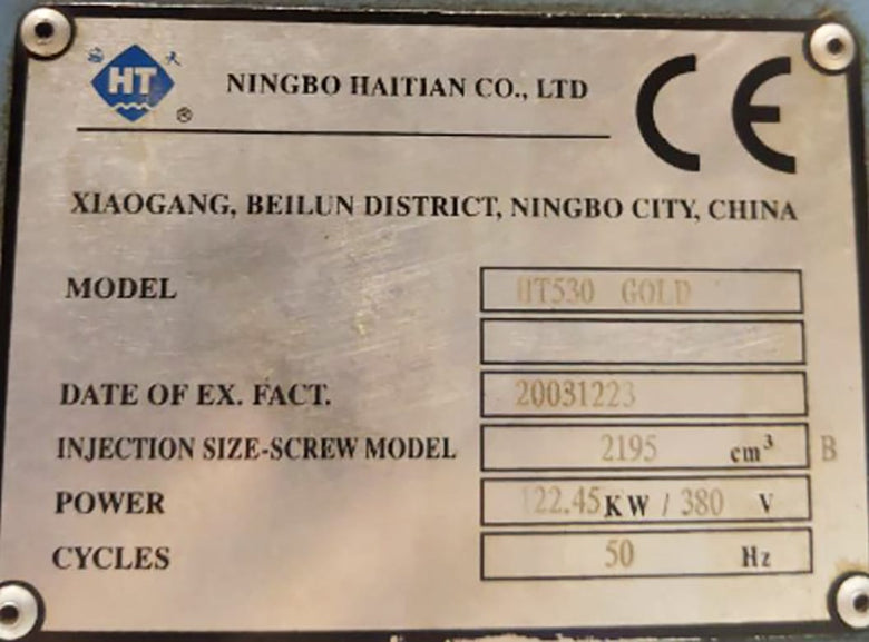 Ningbo Haitian HT 530 Gold AIM Molding Machine