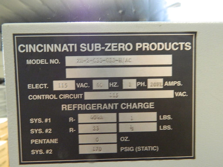 Cincinnati Sub-Zero ZH-2-633-033-H/AC Chamber