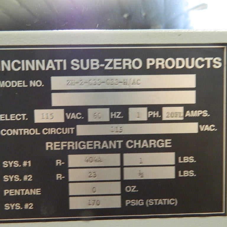 Cincinnati Sub-Zero ZH-2-633-033-H/AC Chamber