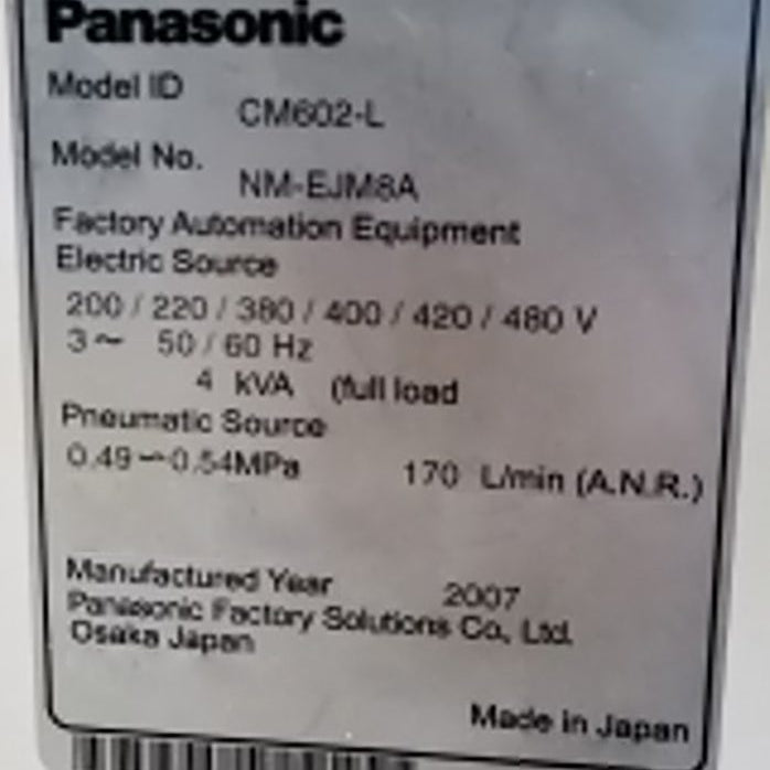 Panasonic CM 602 Pick and Place