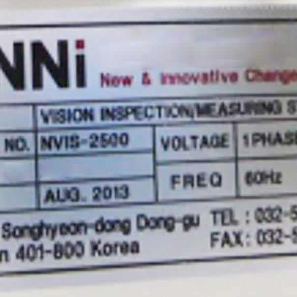 NNI NVIS 2500 Vision Inspection Measuring System