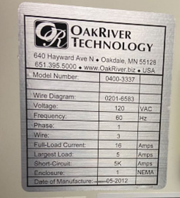 Oak River Technology 0400 3337 Laser Ablation