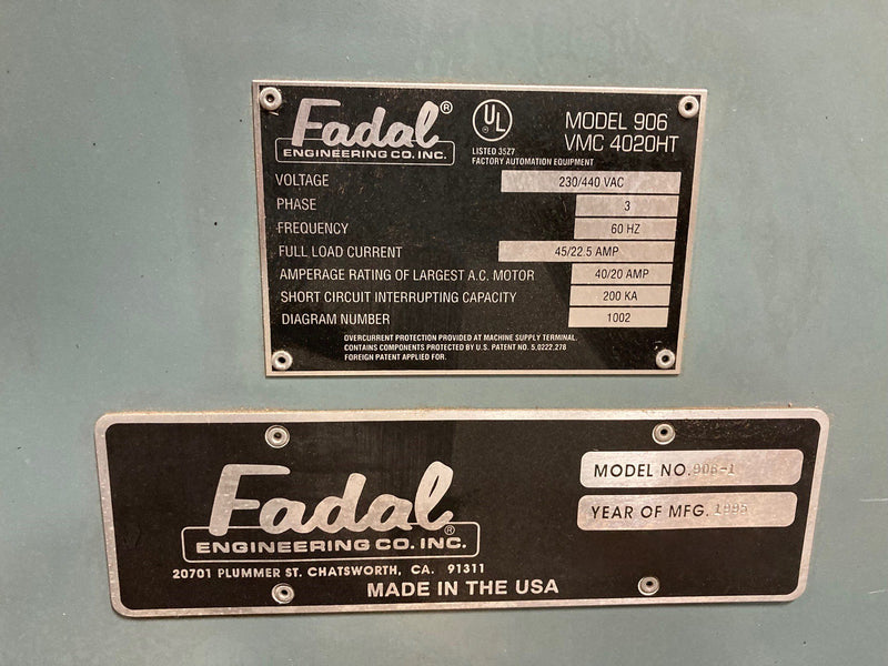 Fadal VMC 4020 HT CNC Vertical Machining Center