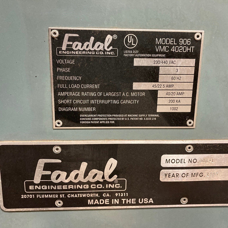 Fadal VMC 4020 HT CNC Vertical Machining Center