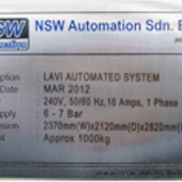 NSW Automation LAVI Automated System
