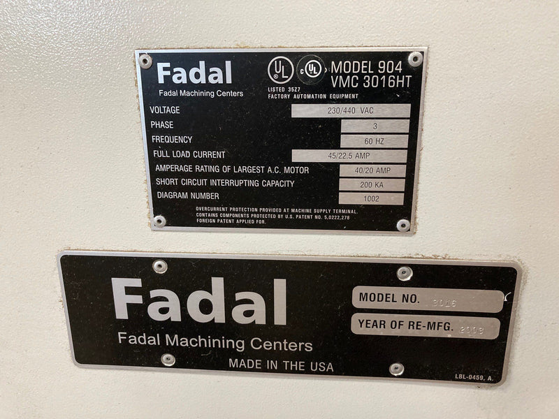 Fadal VMC 3016 HT CNC Vertical Machining Center