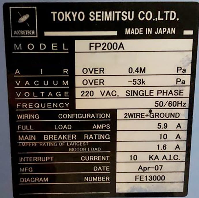 Accretech / TSK FP 200 A Prober