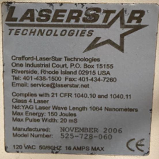 LaserStar 525 728 060 Class 4 Laser