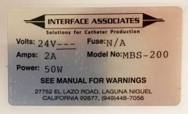 Interface Associates MBS 200 Swaging Machine