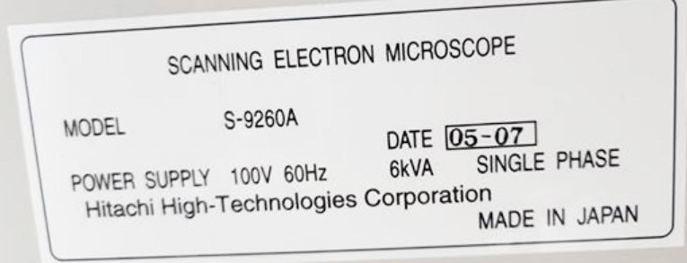 Hitachi S 9260 A CD-SEM (Critical Dimension Scanning Electron Microscope)