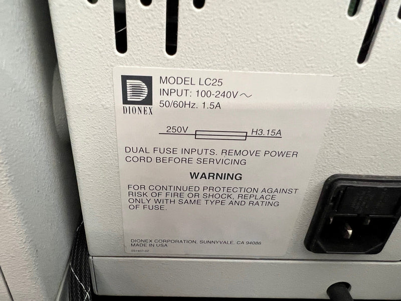 Dionex LC 25 Chromatography Oven