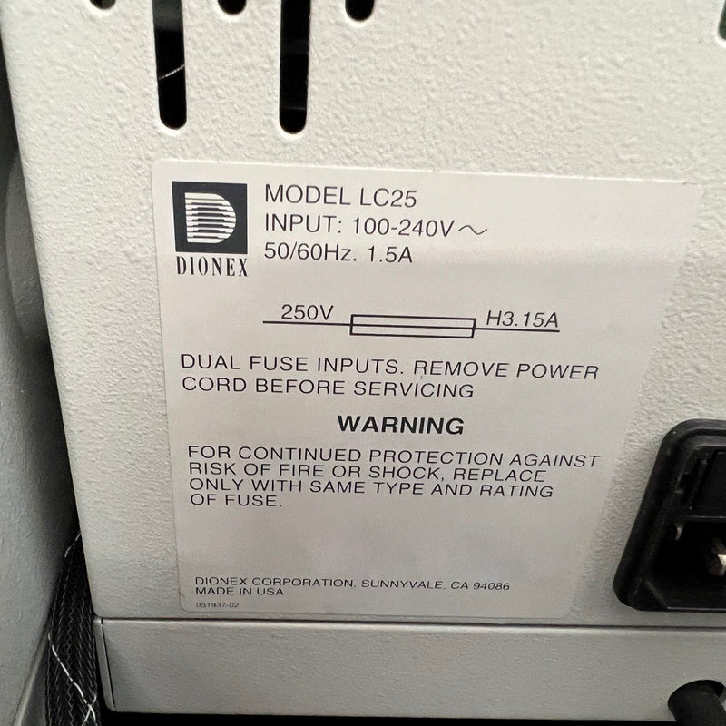 Dionex LC 25 Chromatography Oven