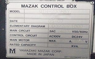 Yamazaki Mazak QTN 200 MSY CNC Turning Machine