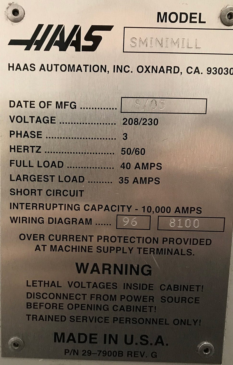 Haas Super Mini Milling Machine