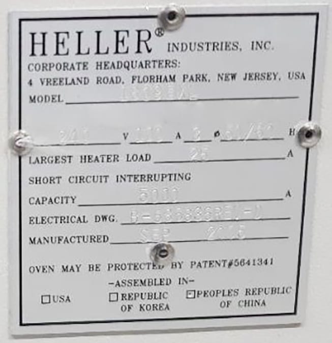 Heller 1809 EXL Reflow Oven