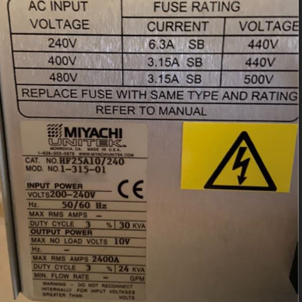 Unitek / Miyachi HF 25 DC Resistance Welder