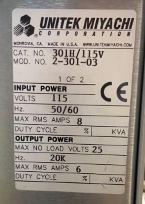 Unitek / Miyachi 350 Electronic Weld Head