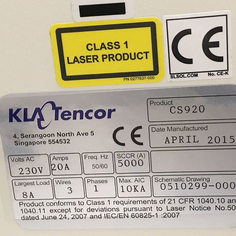 KLA Candela CS 920 Surface Analyzer