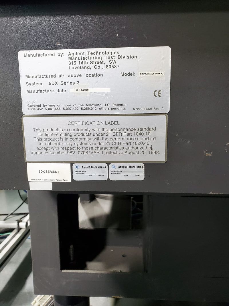 Agilent 5 DX Series 3 X-ray