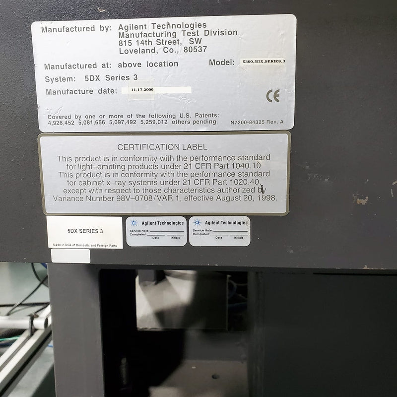 Agilent 5 DX Series 3 X-ray